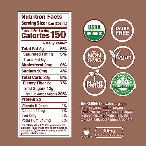 Rise Brewing Co mocha nitro cold brew bottle with bold chocolate notes for morning pick-me-up