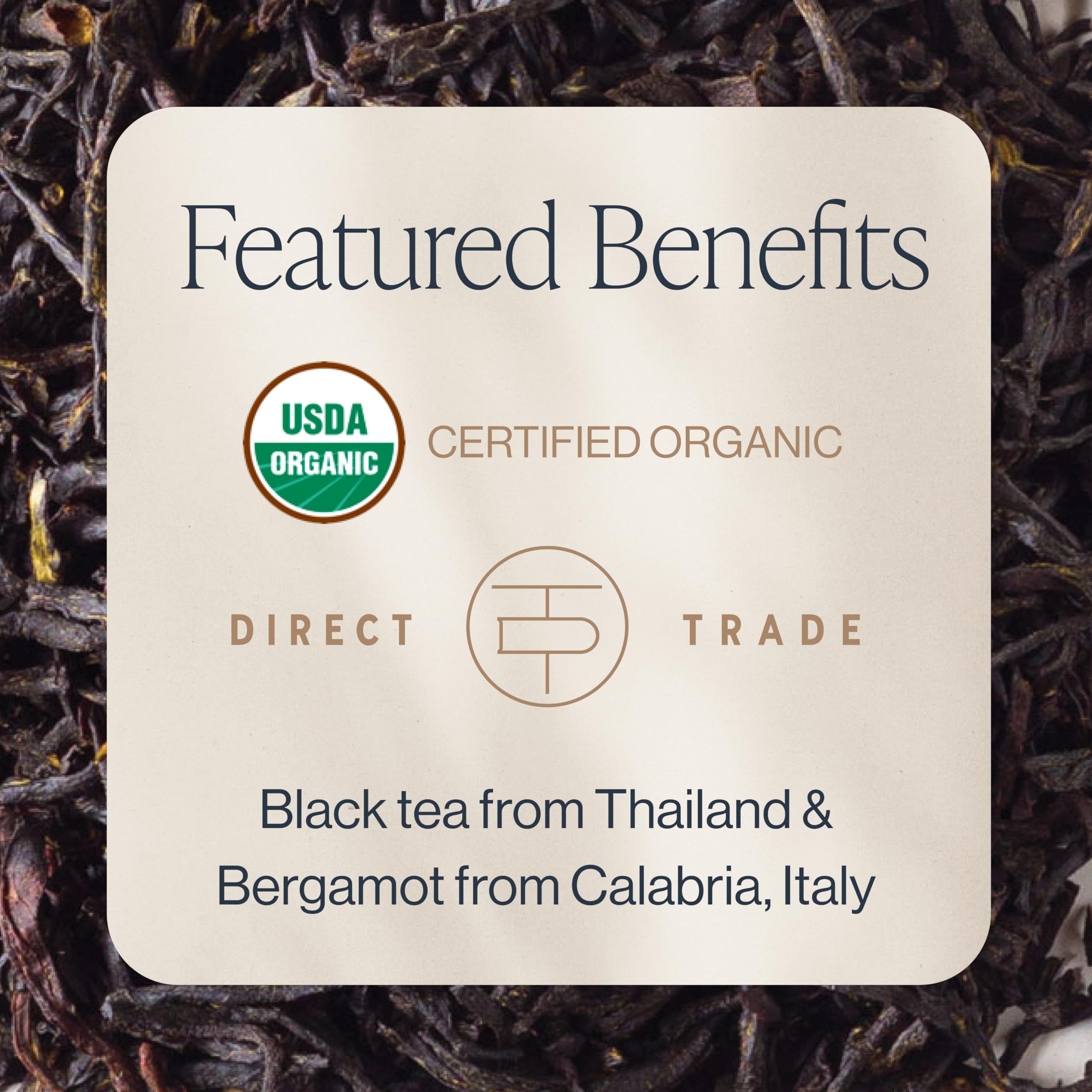 Rishi Earl Grey steeping in hot water releases vibrant flavor.