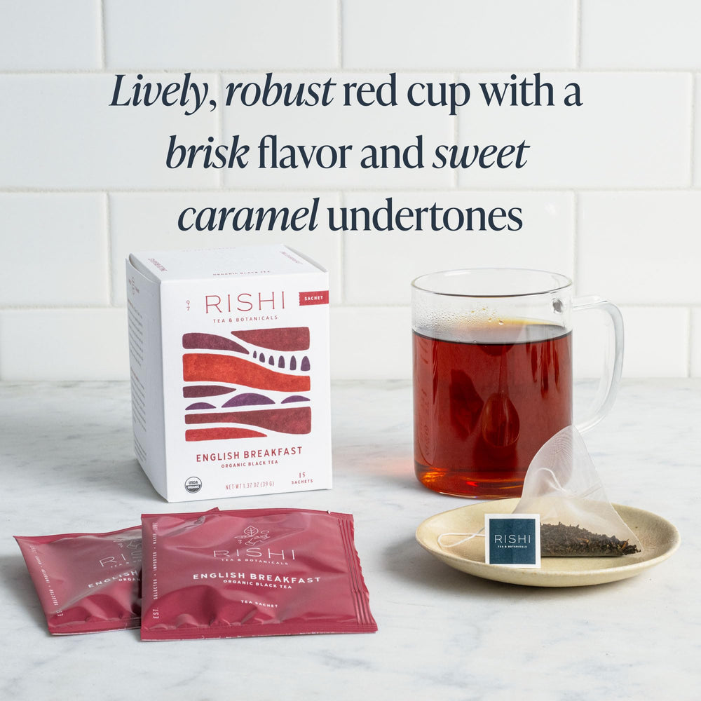 Rishi biodegradable sachets emphasize eco friendly packaging for tea rituals