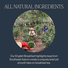 Rishi English Breakfast cup steaming with a brisk, inviting aroma