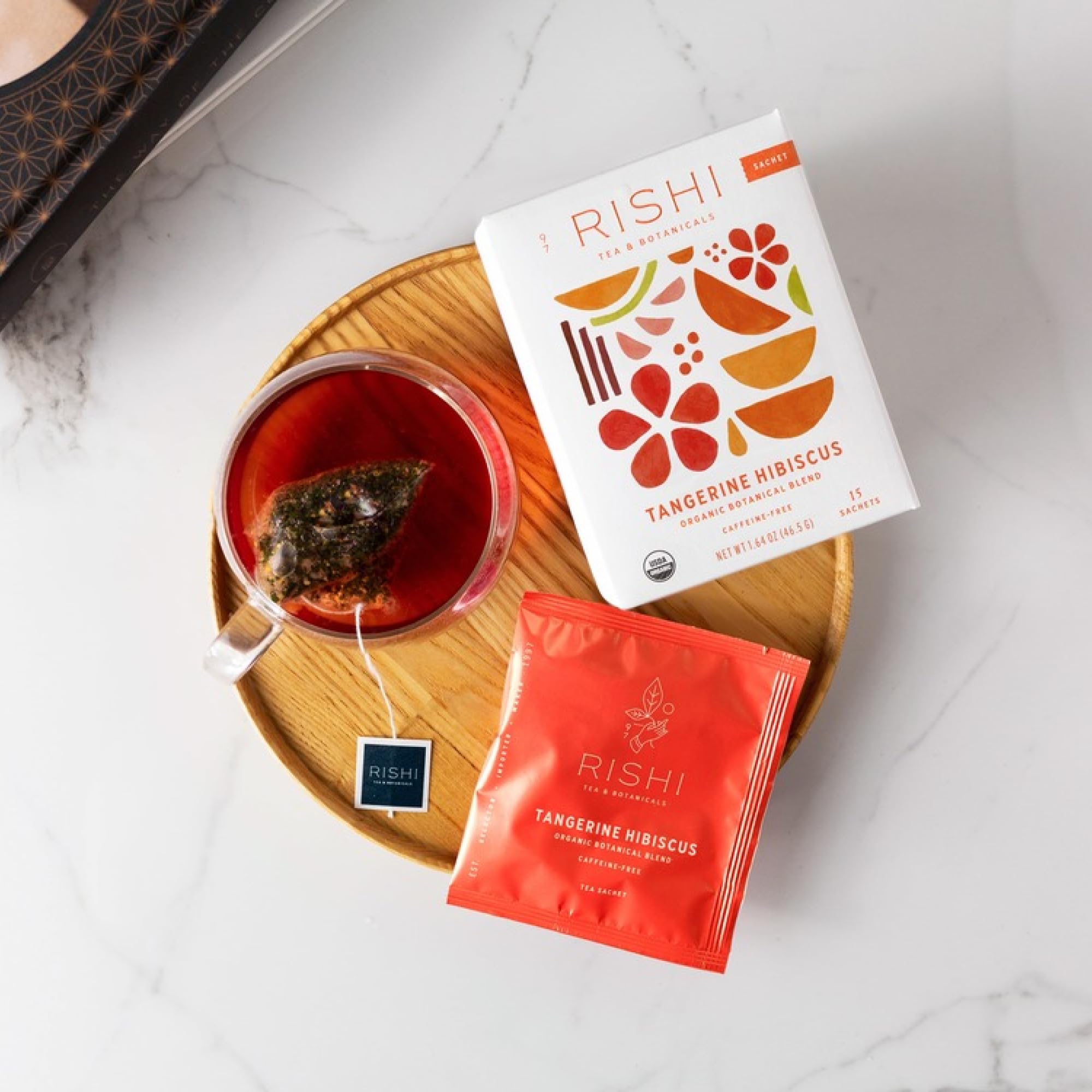 Sustainable packaging and biodegradable tea bags support ethical sourcing.