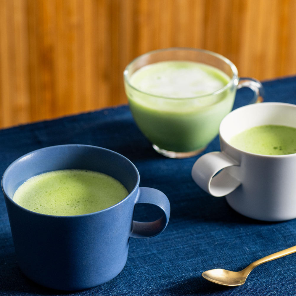 Cafe-style Rishi Barista Matcha drink ready to enjoy