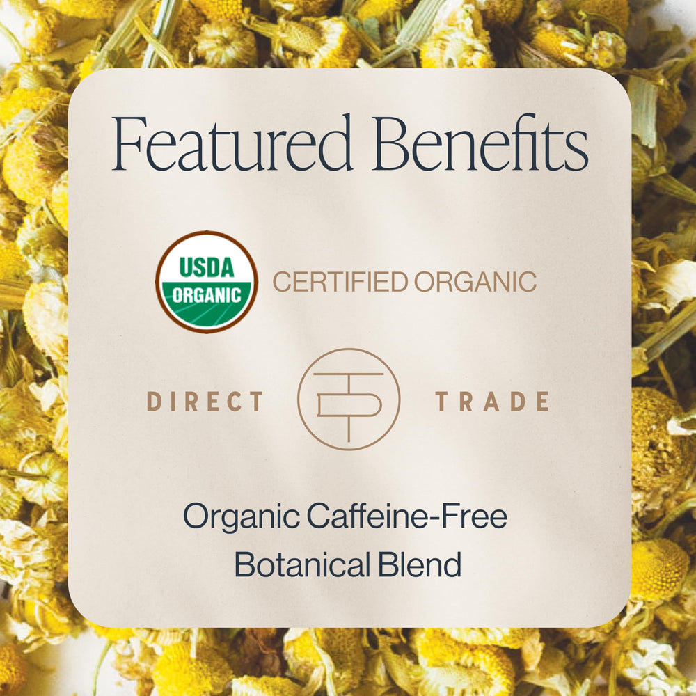Rishi Chamomile Medley with lemon verbena delivers bright citrus hints and soothing notes.