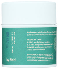 Rishi Tea Everyday Matcha cup being stirred for silky texture