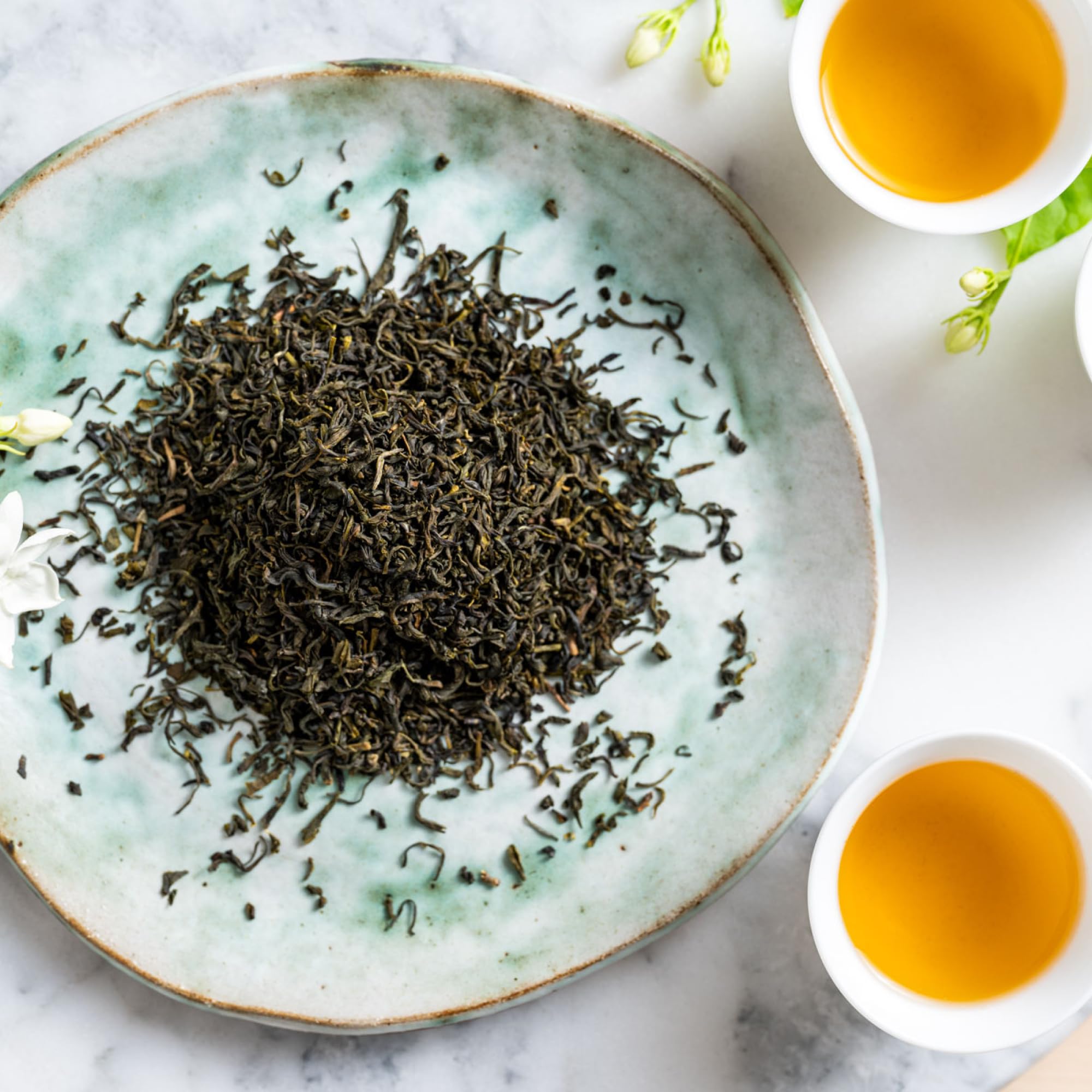 15-count box of Jasmine Green Tea for everyday enjoyment.