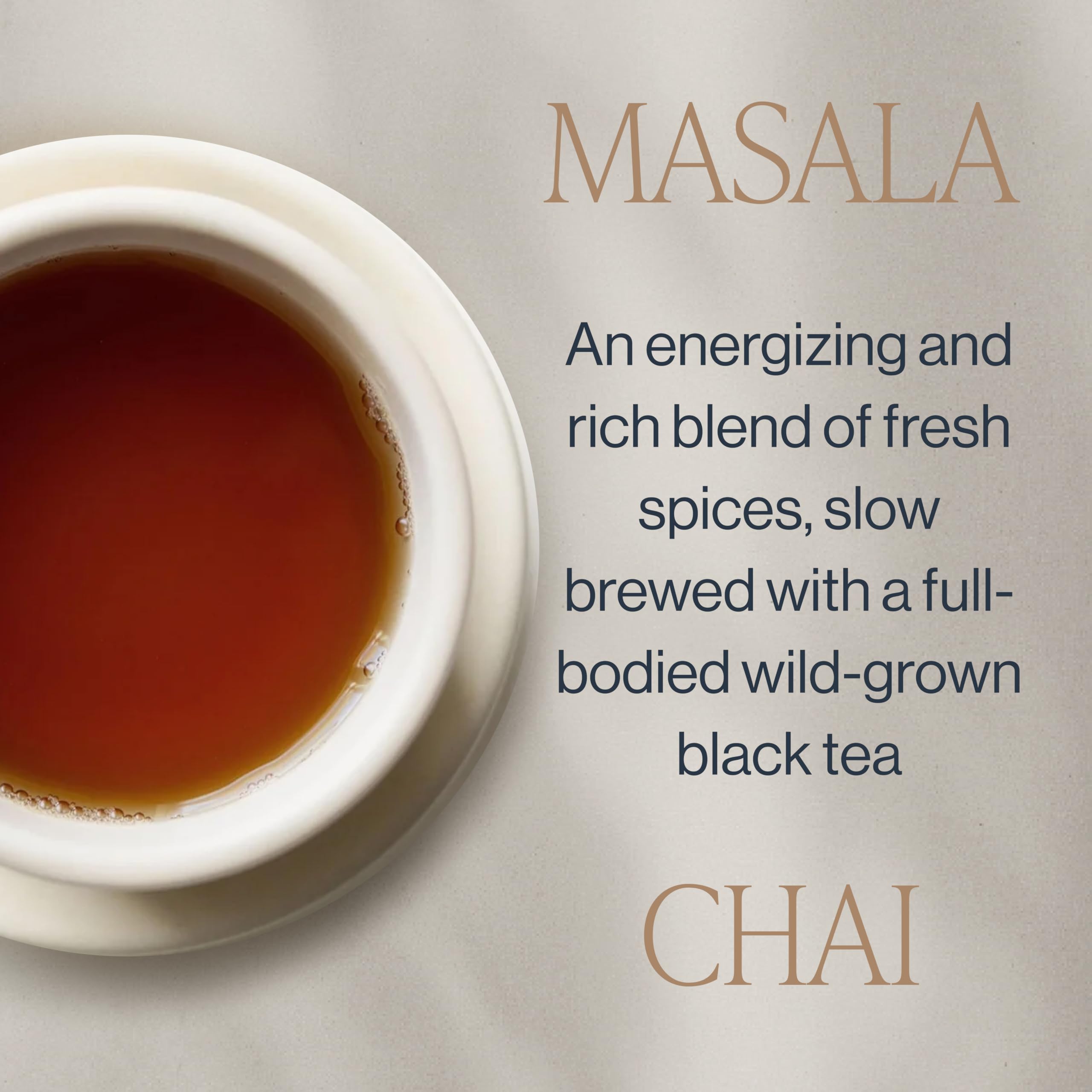 Rishi Tea Masala Chai close-up of ginger, cardamom, and cinnamon spices