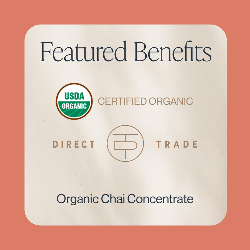 Rishi chai concentrate poured with milk to create a hot chai.