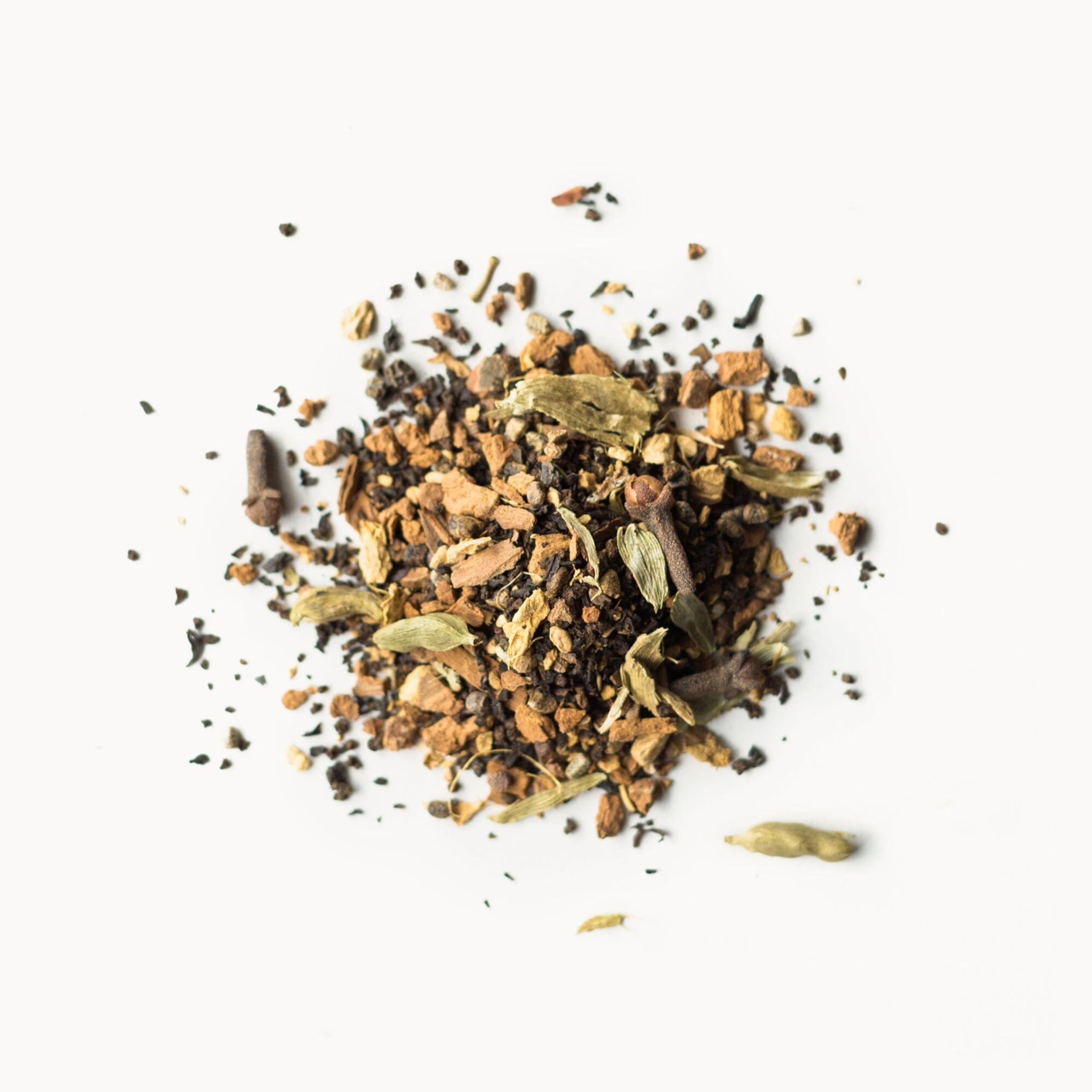 Rishi Tea Masala Chai steeped cup steaming ready to sip