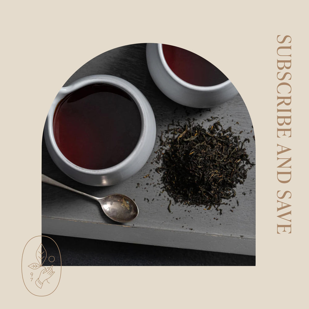 Rishi Tea morning ritual with energizing black tea for focus and clarity.