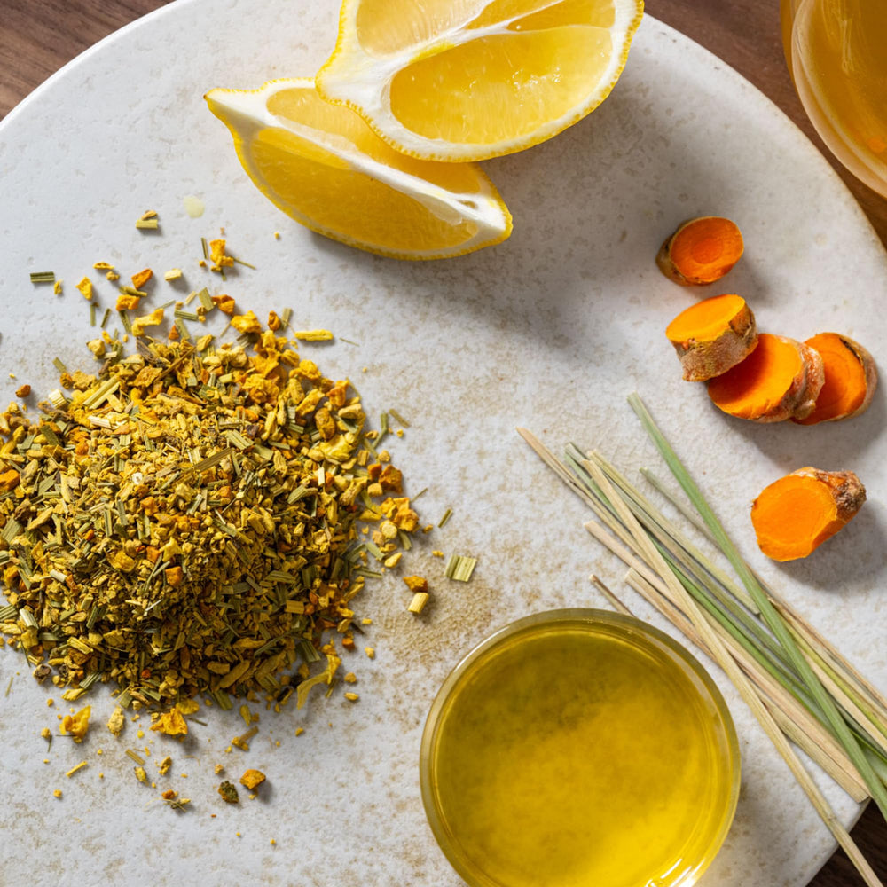 Rishi Tea Turmeric Ginger packaging showcases premium organic blend.