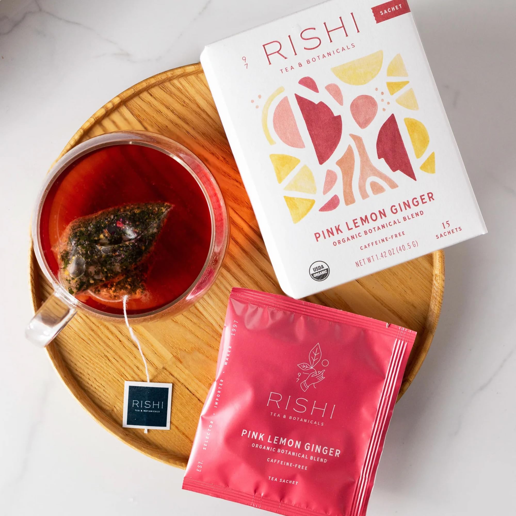 Rishi Tea sustainable sourcing note highlights ethical partnerships with farmers.