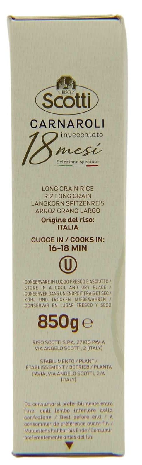 Riso Scotti Carnaroli risotto in pan with creamy texture potential
