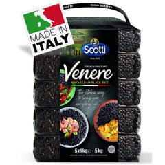 Riso Scotti Venere Black Rice bulk pack ready for pantry storage