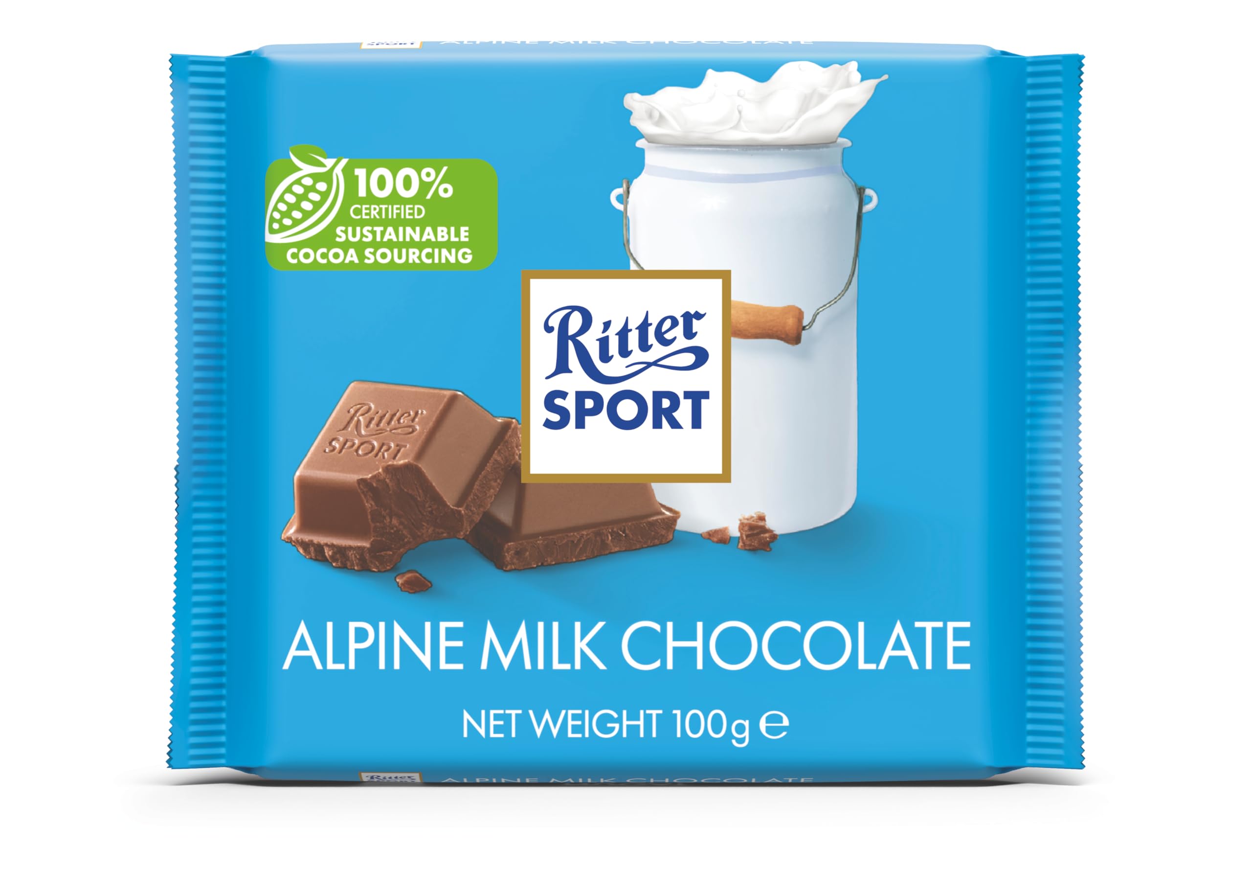 Ritter Sport Alpine Milk 3-pack display highlighting premium chocolate for gifting