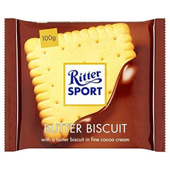 Ritter Sport Butter Biscuit Milk Chocolate 2-pack bars for sharing and tasting.
