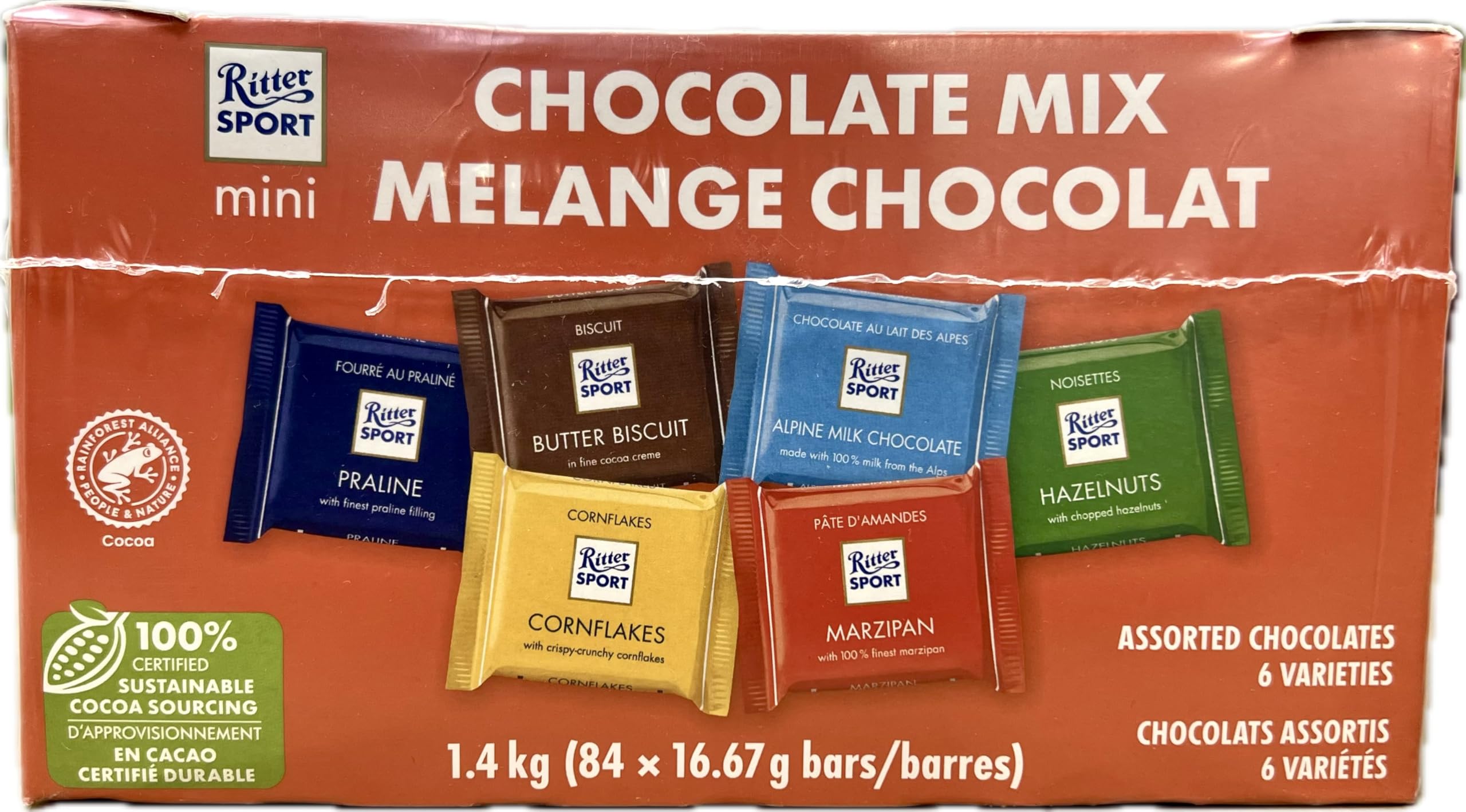 Ritter Sport Milk Chocolate Butter Biscuit mini bar pairs with coffee moments