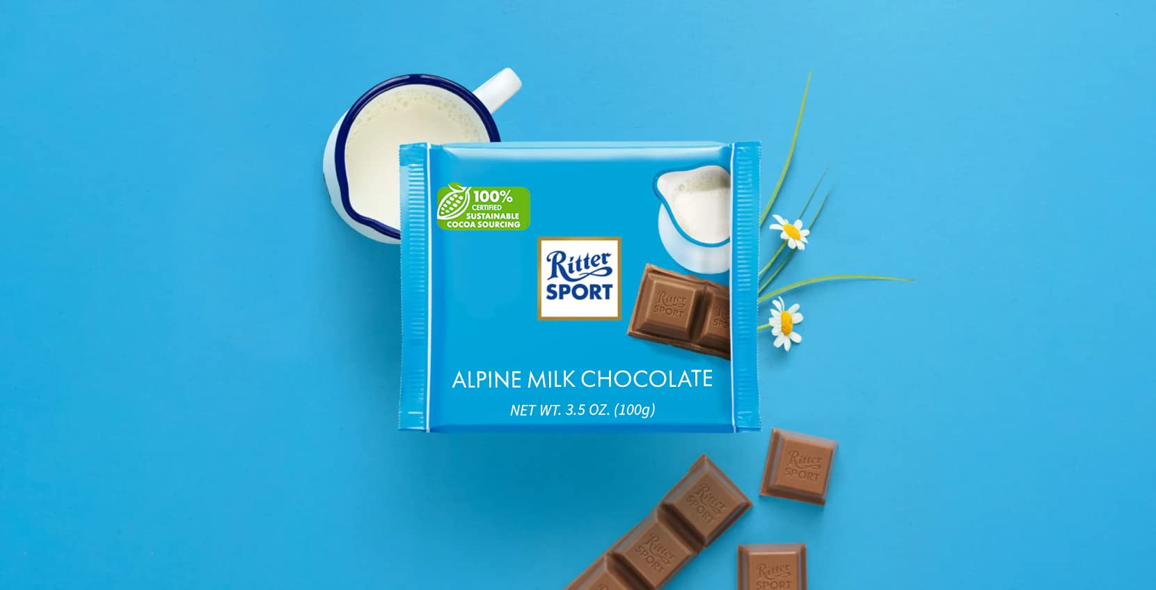 Cocoa sourcing with Rainforest Alliance seal signifying sustainability