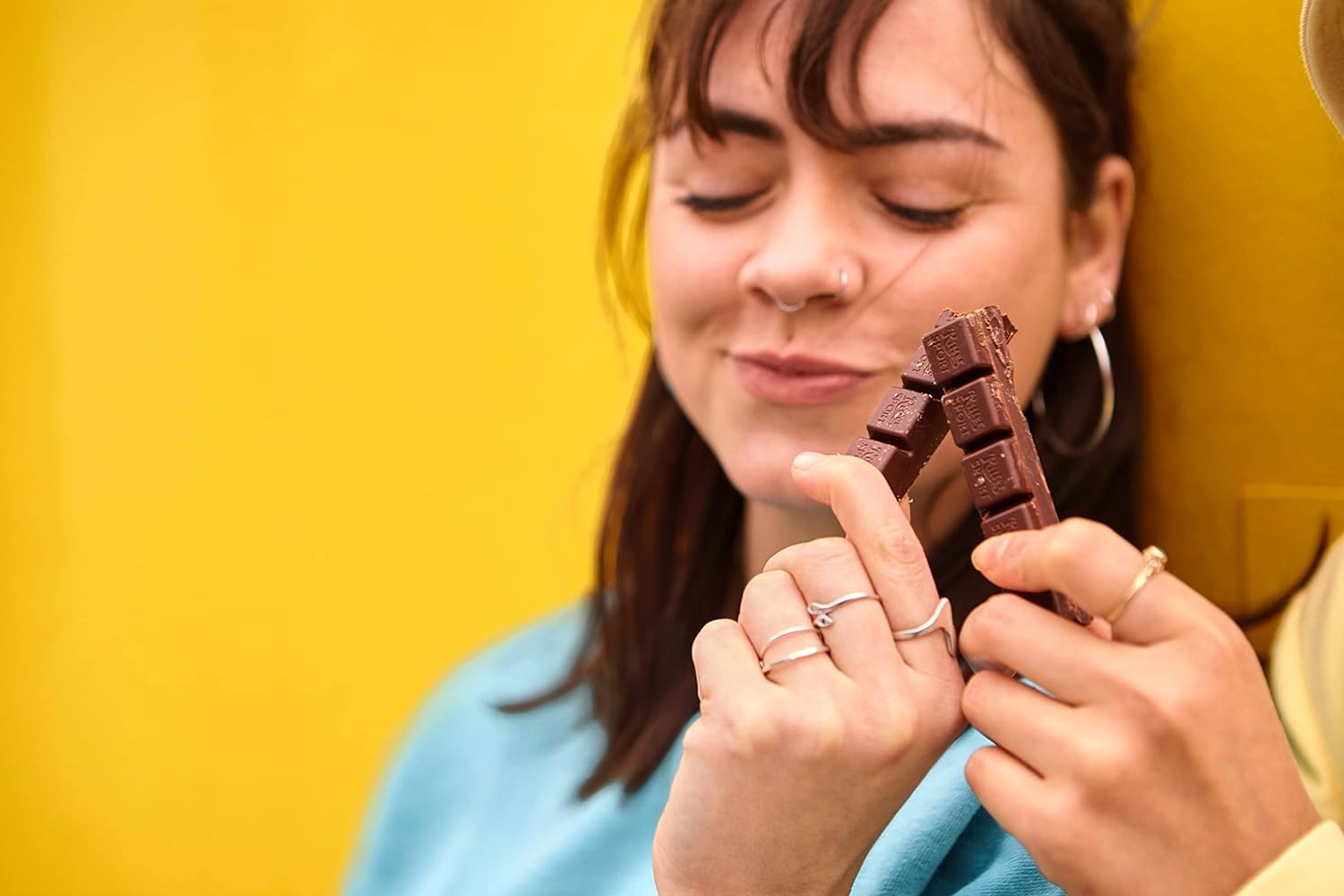 Ritter Sport brand square bars emphasize iconic bite-sized chocolate for gifting.