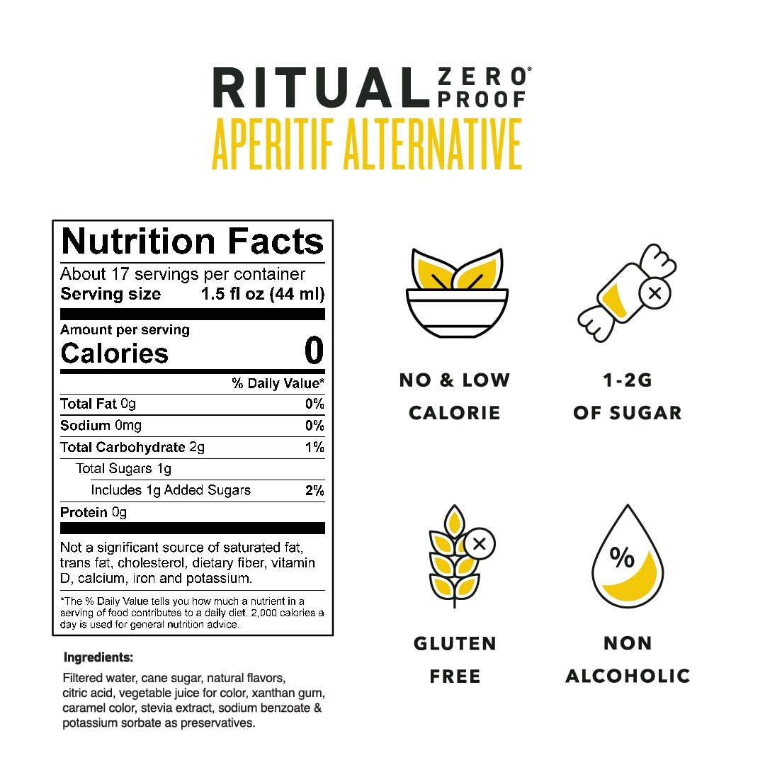 Pouring Ritual Zero-Proof to craft a vibrant mocktail