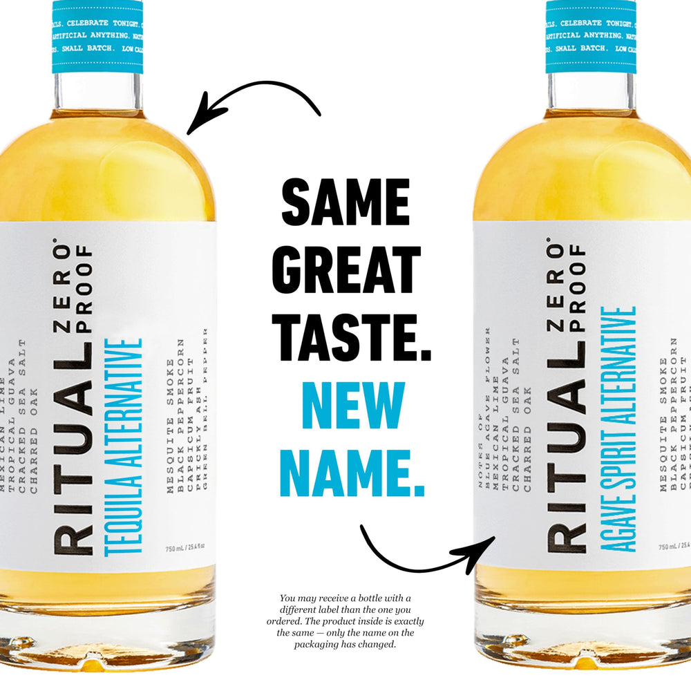 Ritual Zero-Proof margarita mocktail ready to serve at gatherings, a crowd-friendly option.