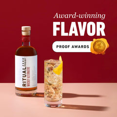 Ritual Zero-Proof Manhattan glass, alcohol-free classic.</p>