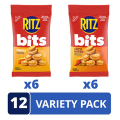 Cheese-filled RITZ Bits cracker close-up highlighting creamy center.