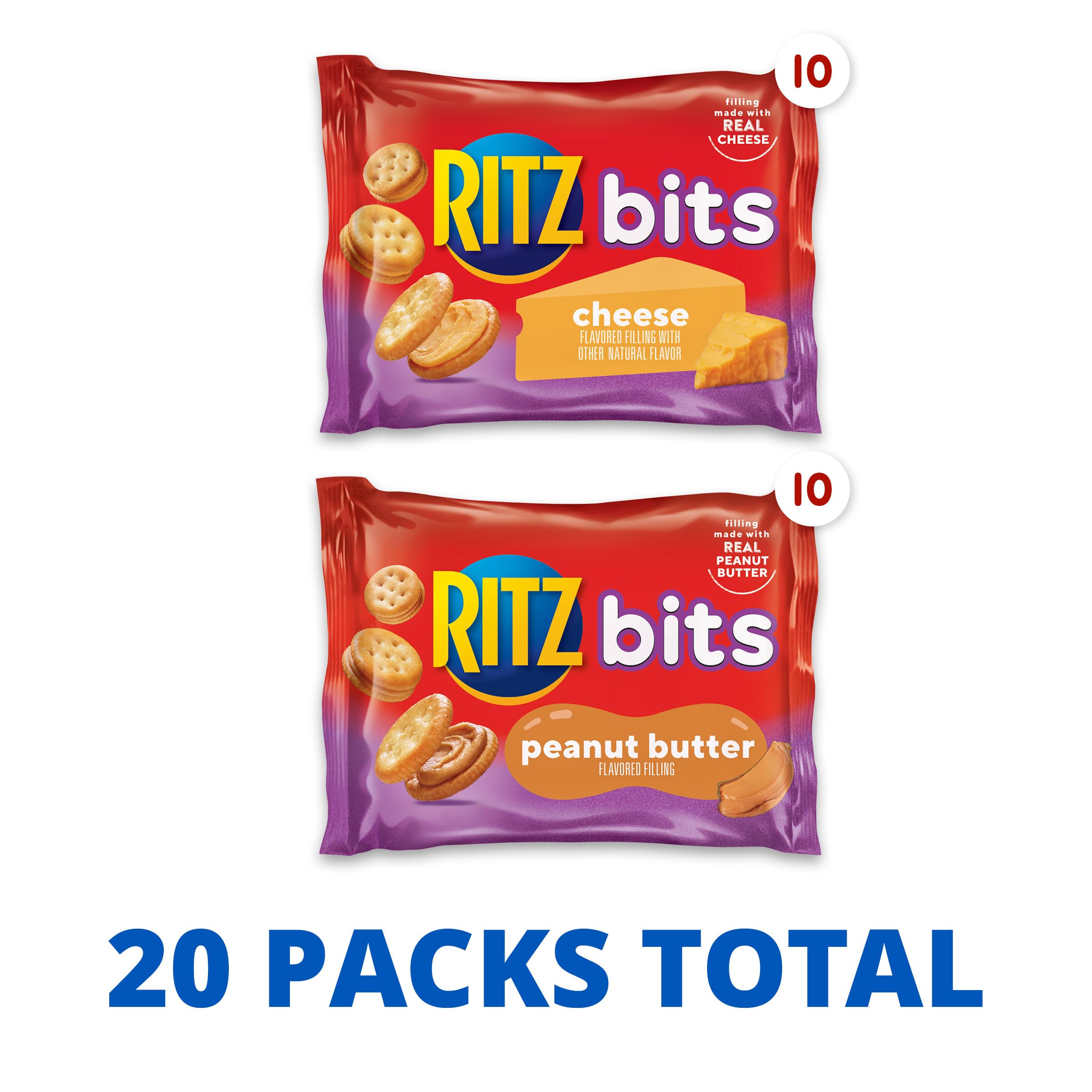 Ritz Bits cheese filling close-up highlights creamy texture.