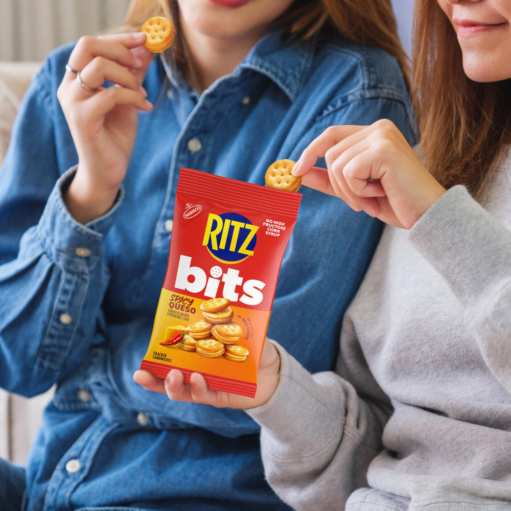 RITZ Bits mini crackers ready for kids school snacks.