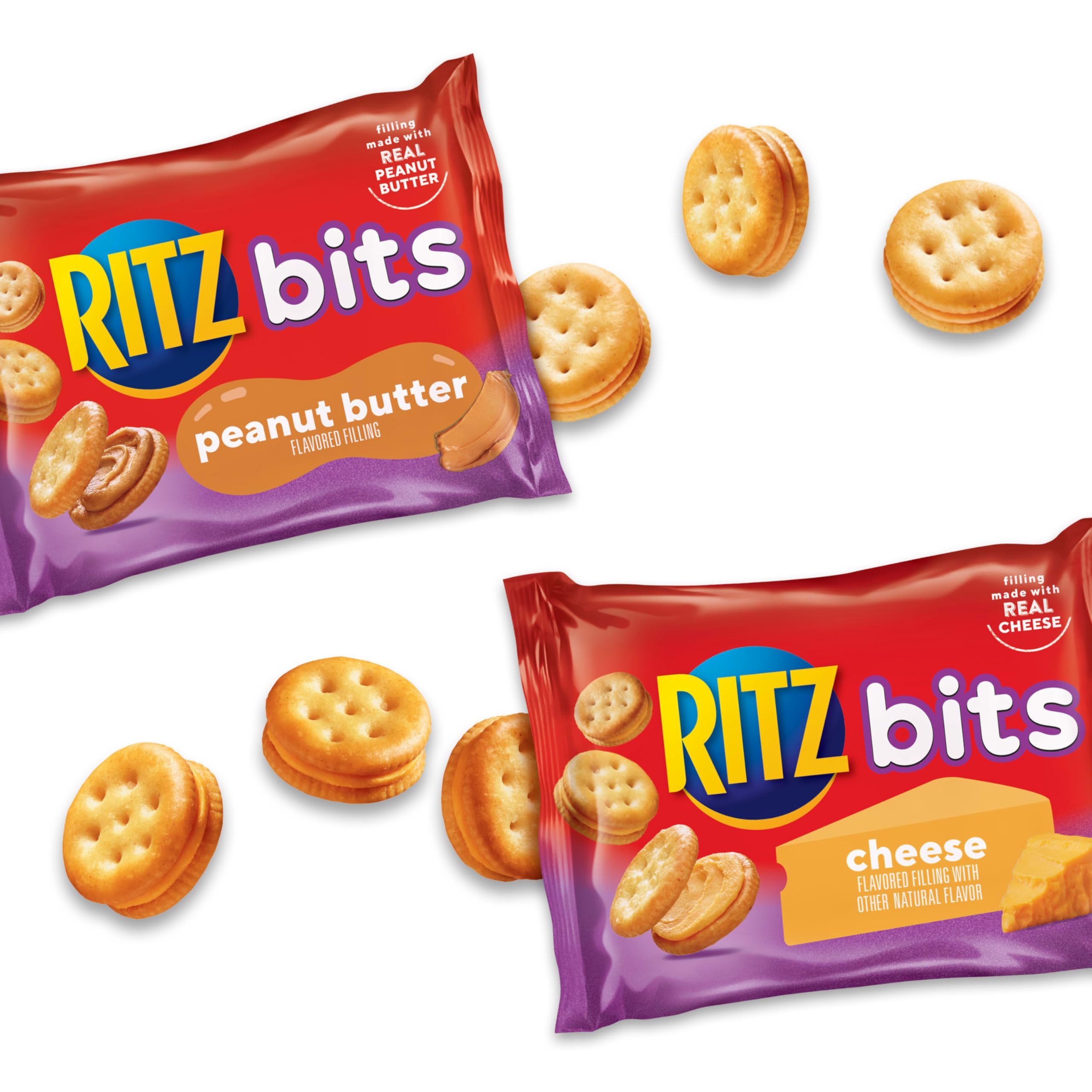 RITZ Bits real peanut butter filling close-up for flavor craving.