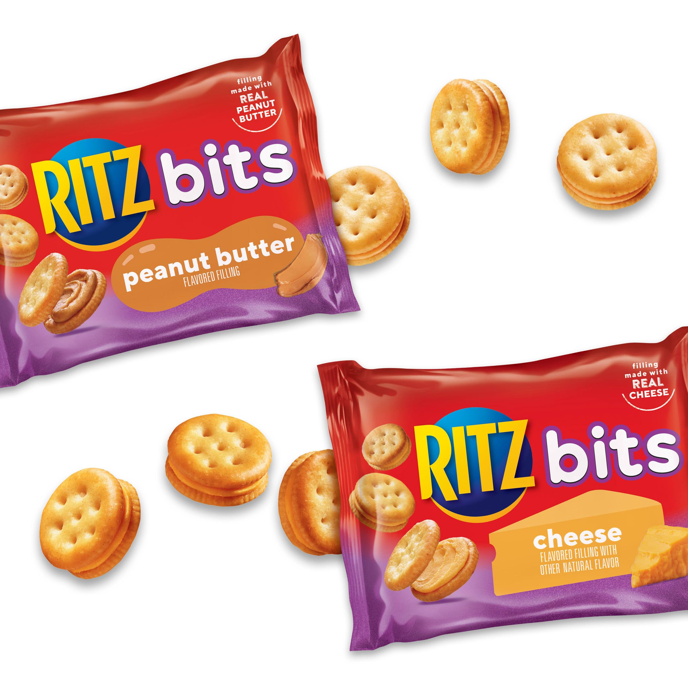 Ritz Bits peanut butter filling close-up shows smooth center.