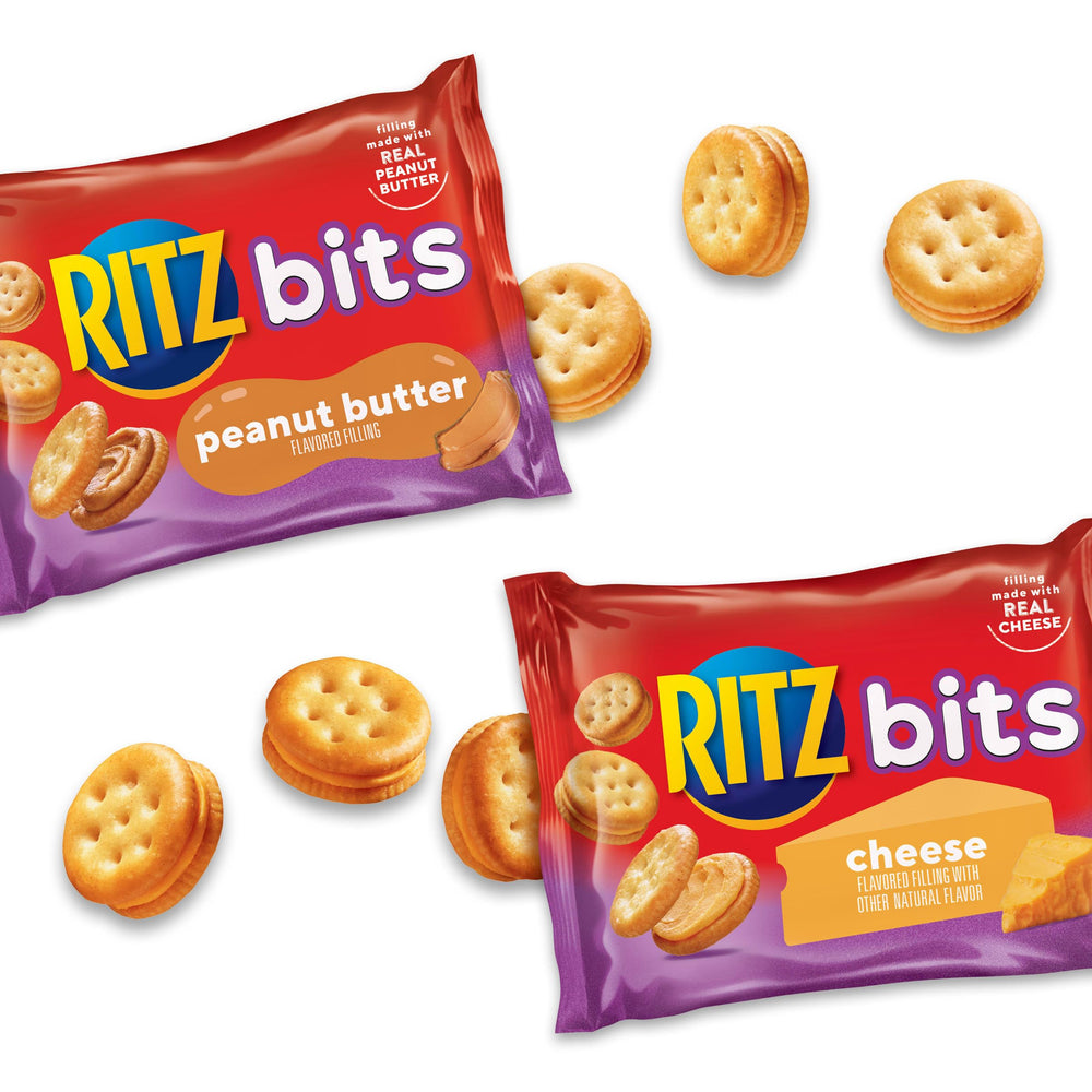 Ritz Bits peanut butter filling close-up shows smooth center.