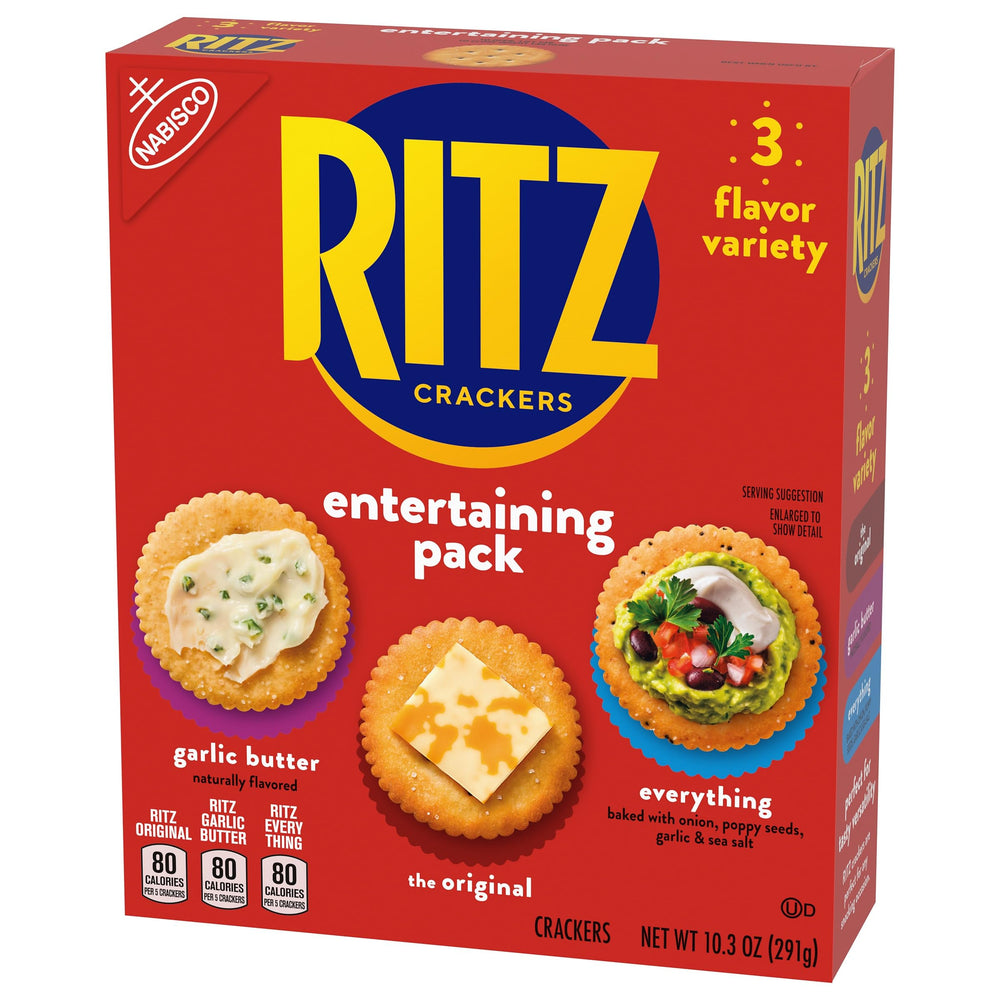 RITZ Crackers Olive and Nut Pairing enhances simple dips