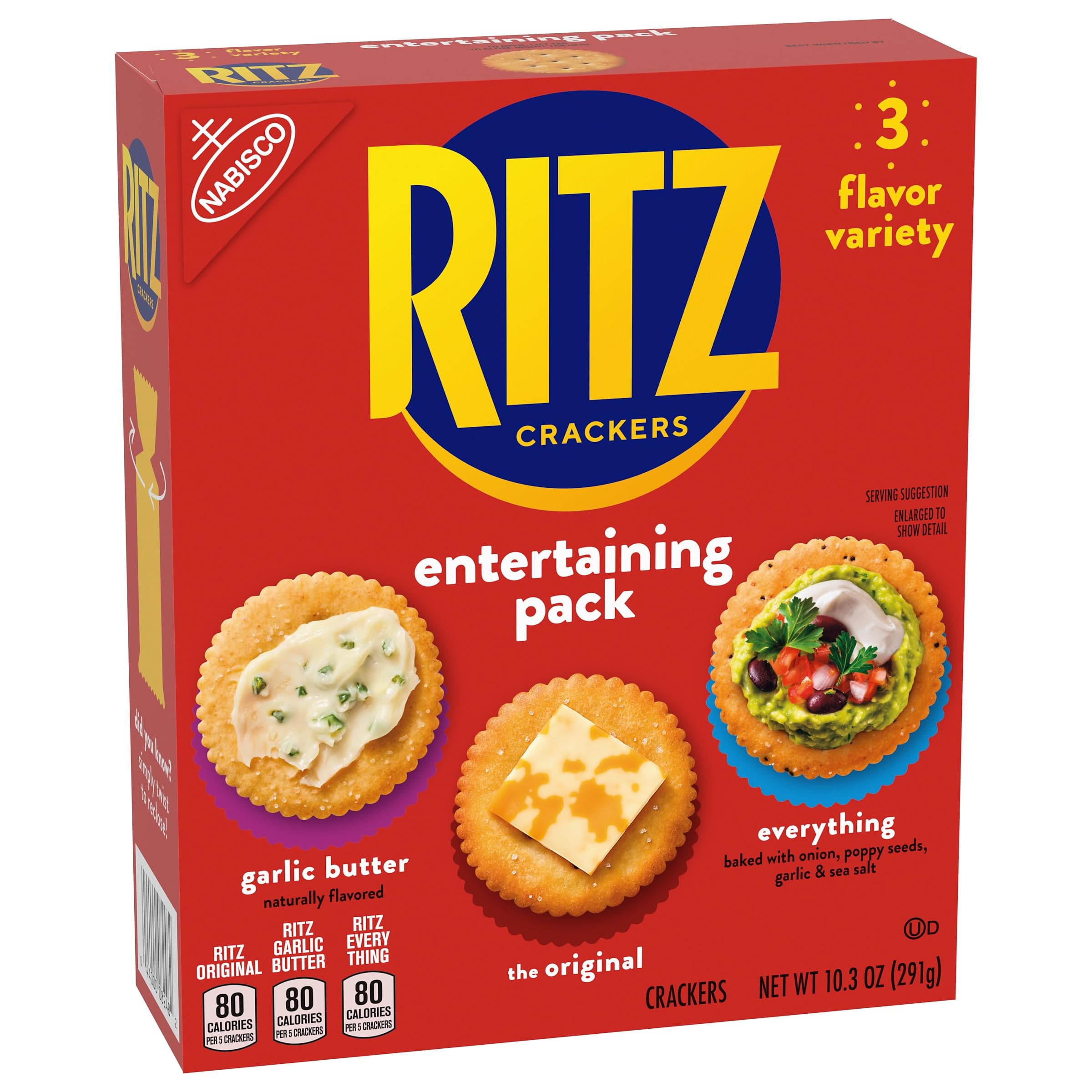 RITZ Entertaining Pack Box Re-seal keeps crackers fresh