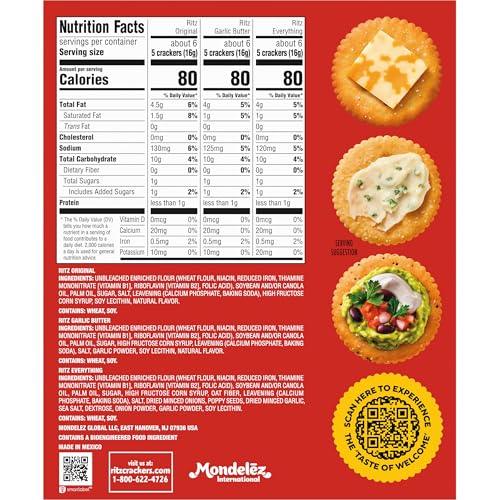 RITZ Entertaining Pack Garlic Butter Sleeve ideal for cheese boards