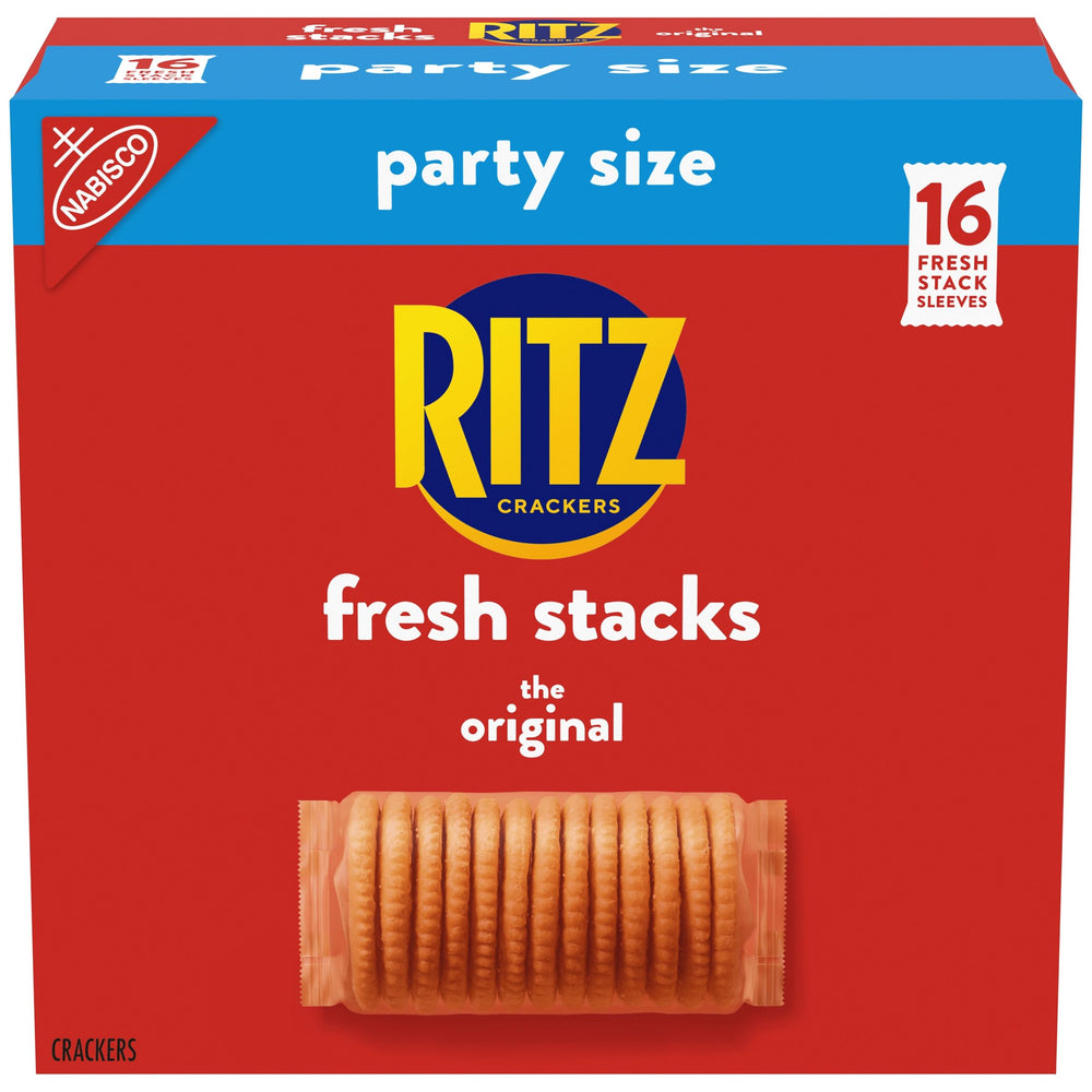 RITZ Fresh Stacks Original Crackers box showing 16 snack stacks for sharing