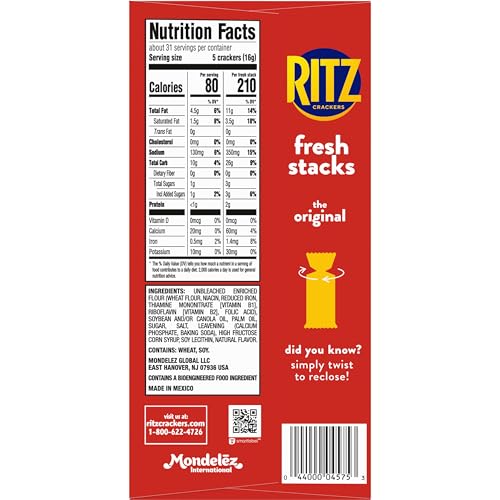 RITZ Fresh Stacks cracker texture close-up highlighting flaky, buttery flavor.