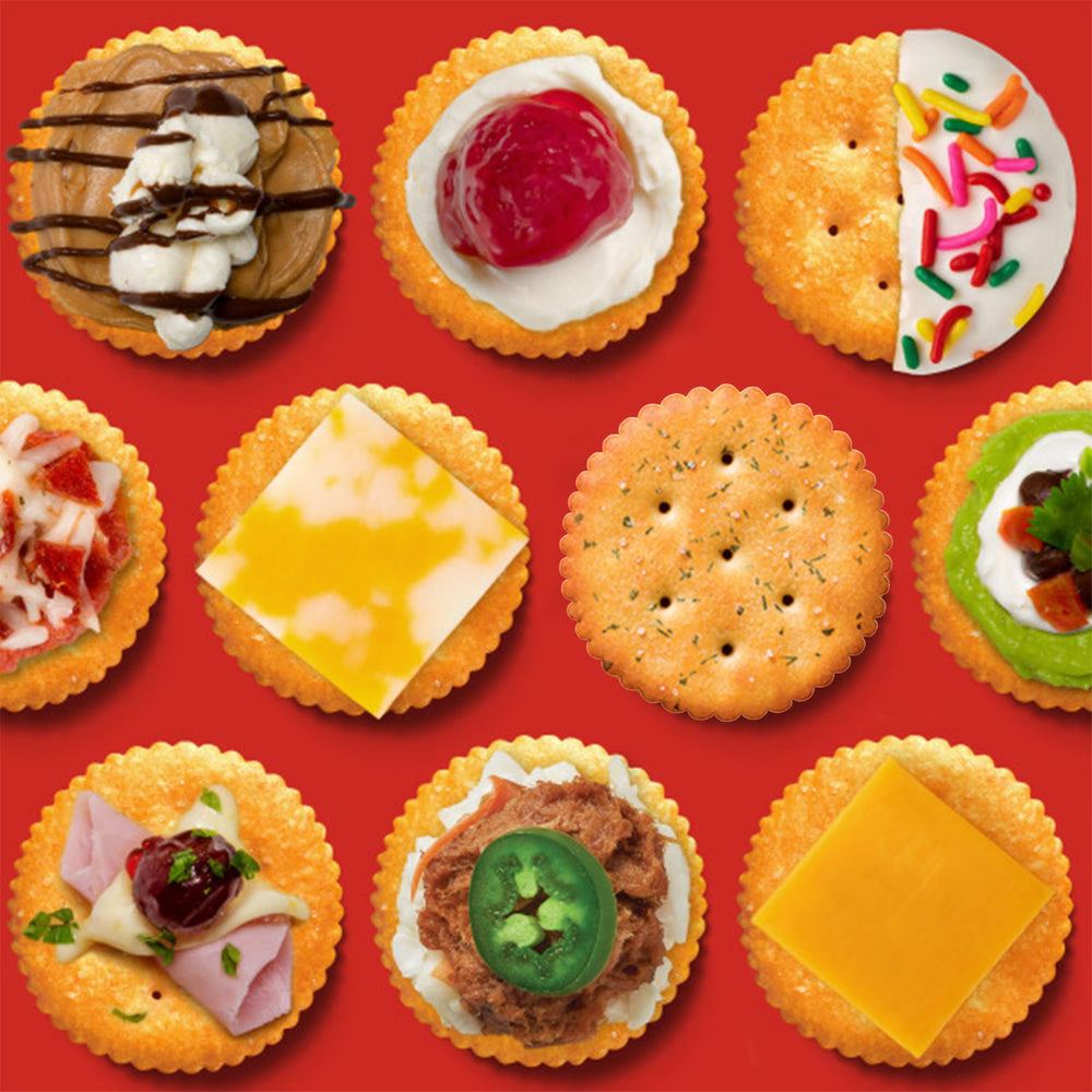RITZ Fresh Stacks Zesty Herb Crackers on a charcuterie platter