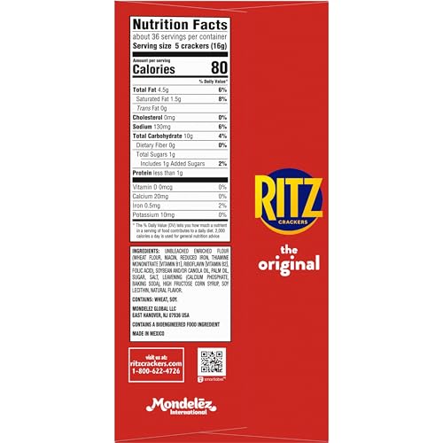 RITZ Original Crackers buttery flavor close-up showing flaky texture