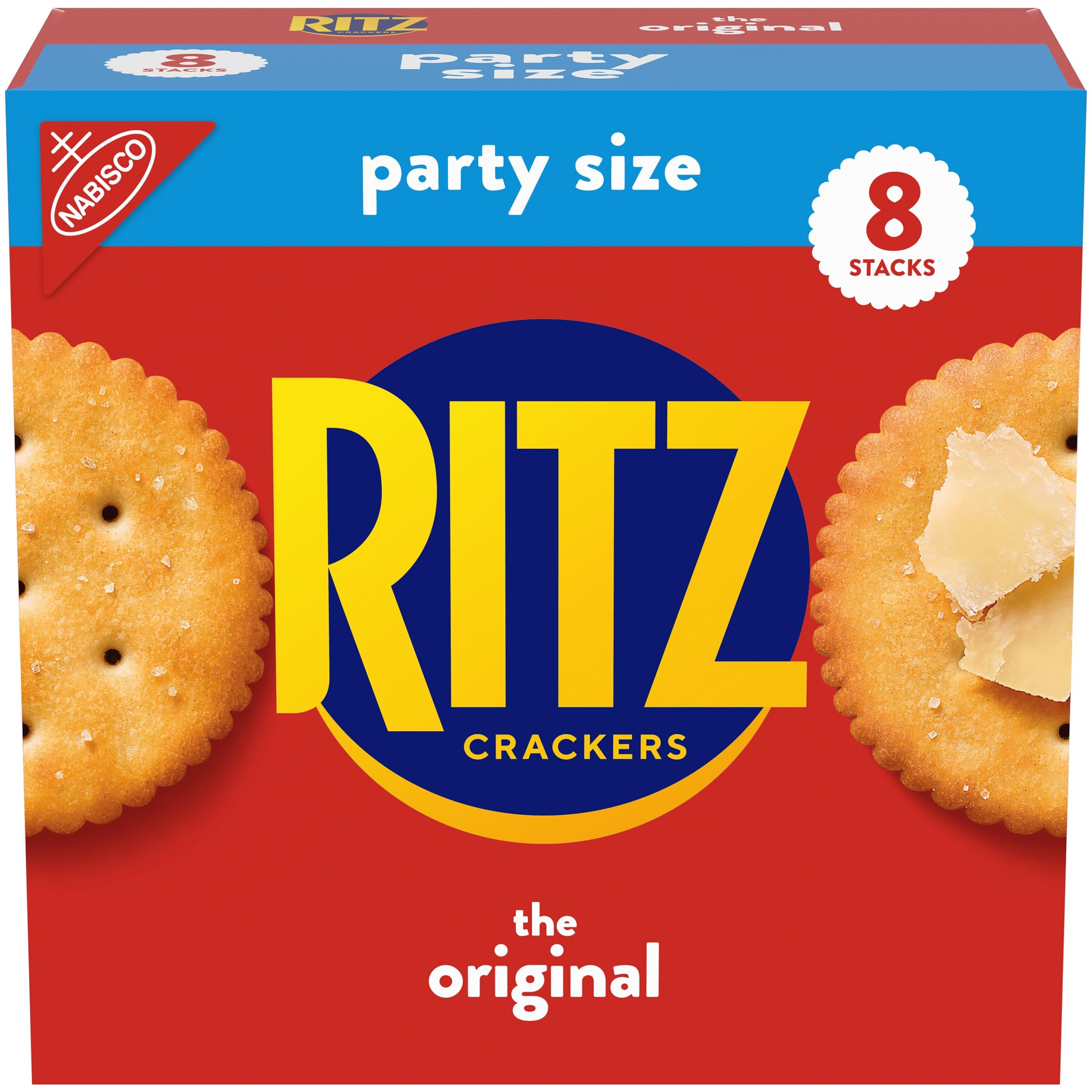 RITZ Original Crackers party-size box ready for family snacking.
