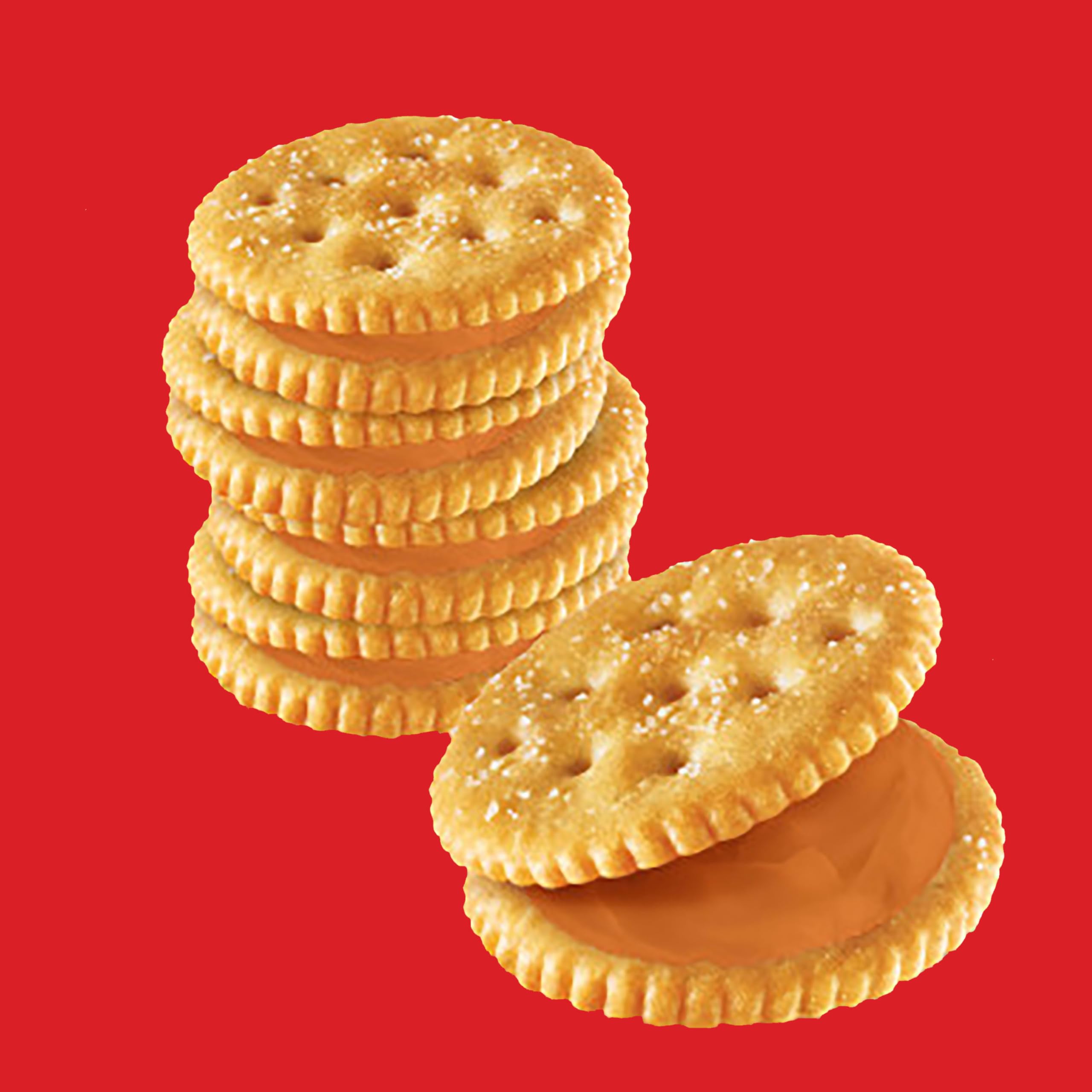 RITZ crackers displayed on a pantry shelf with other snacks