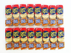 Ritz Cracker Sandwiches front view highlights real peanut butter for on-the-go snacking.
