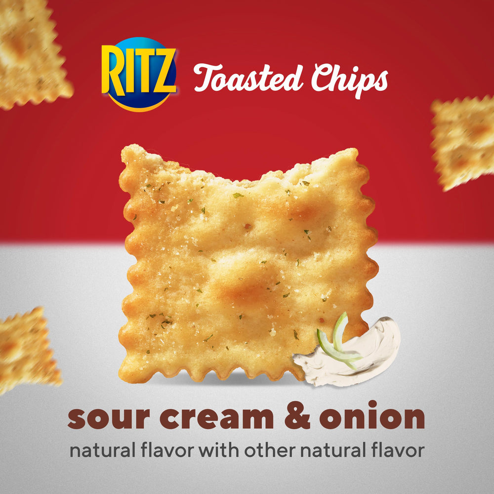 RITZ Toasted Chips with dipping plate for snacking