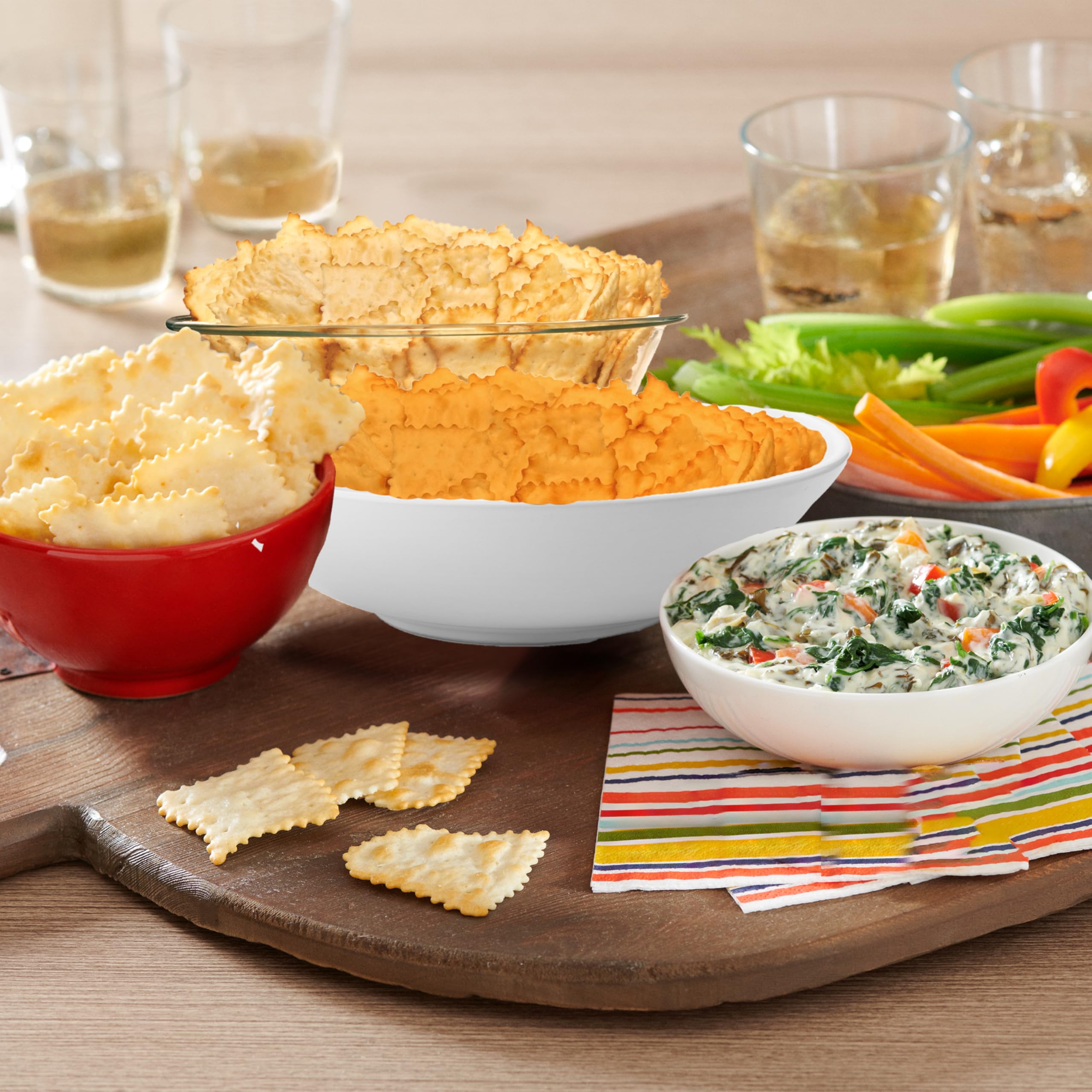 RITZ Toasted Chips charcuterie board pairing with meats and cheeses.