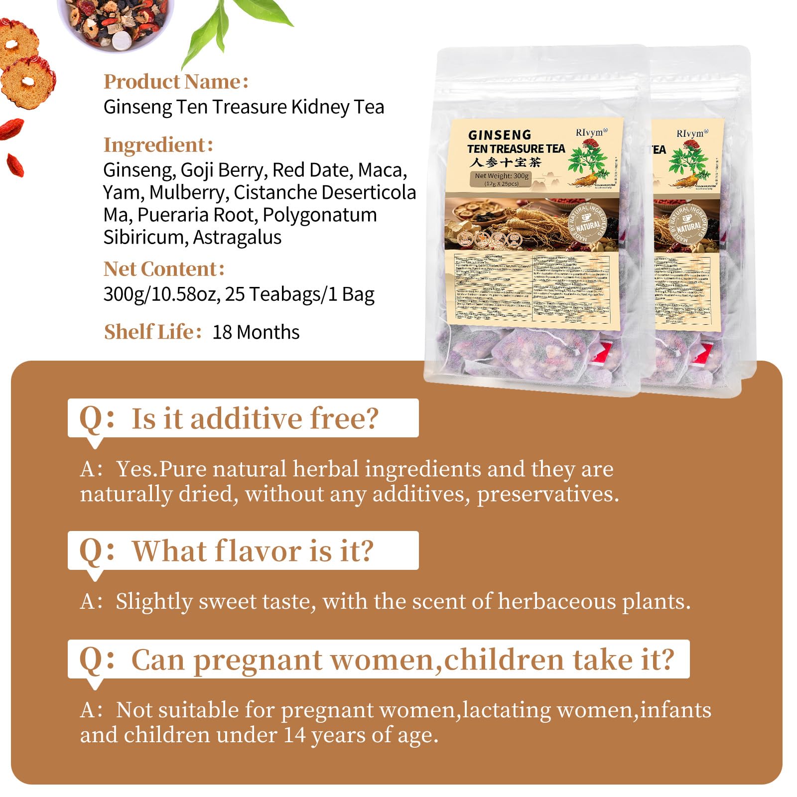 Person enjoys a cup of Rlvym Ginseng Ten Treasures Tea for daily wellness.
