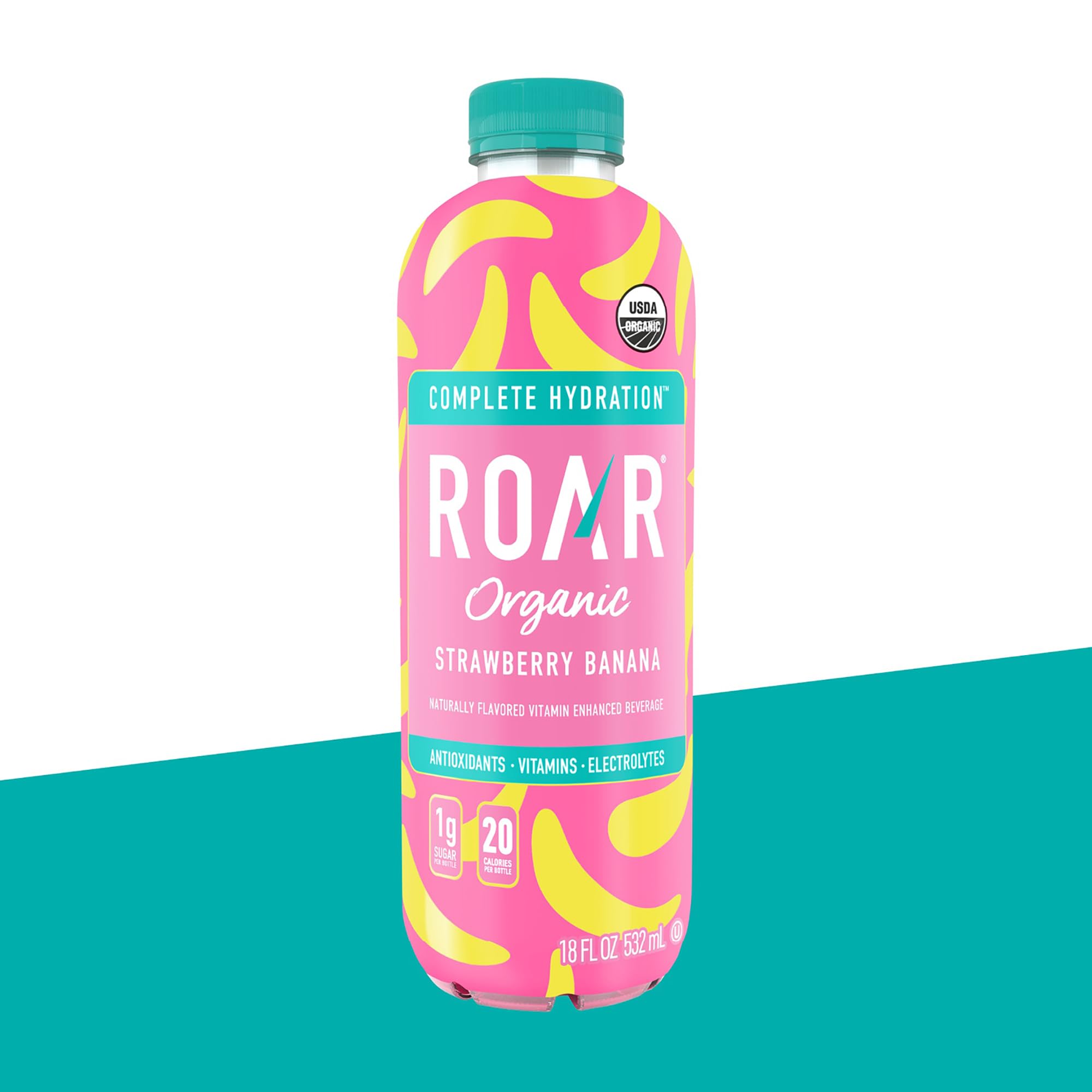 ROAR Complete Hydration 20 calories and 1 g sugar per serving highlight low-sugar option