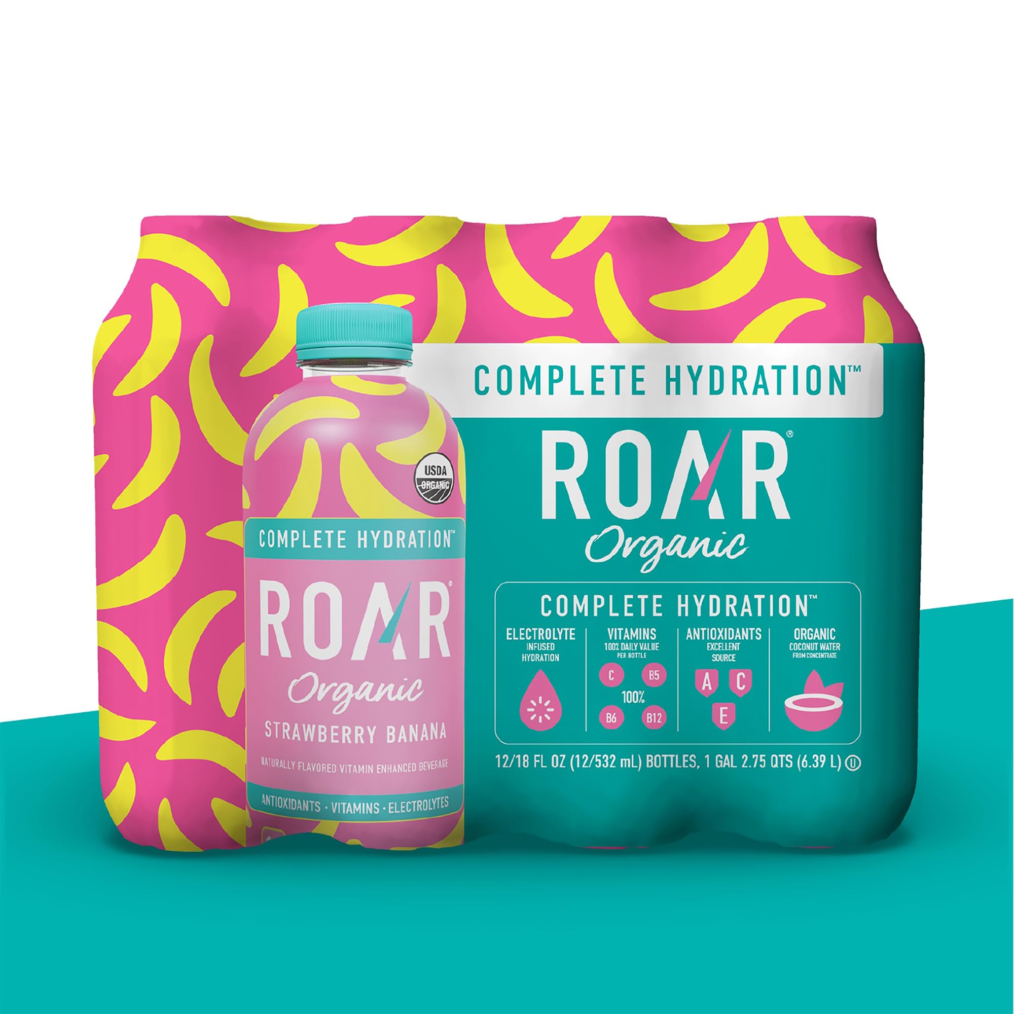ROAR complete hydration on-the-go bottle scene ideal for workouts and travel