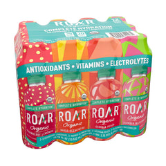 ROAR Complete Hydration Strawberry Lemonade bottle, refreshing flavor for post-workout recovery.