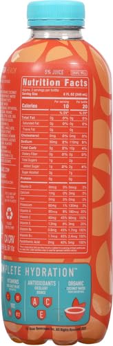 ROAR Georgia Peach Organic hydration label closeup with vitamin and coconut water details