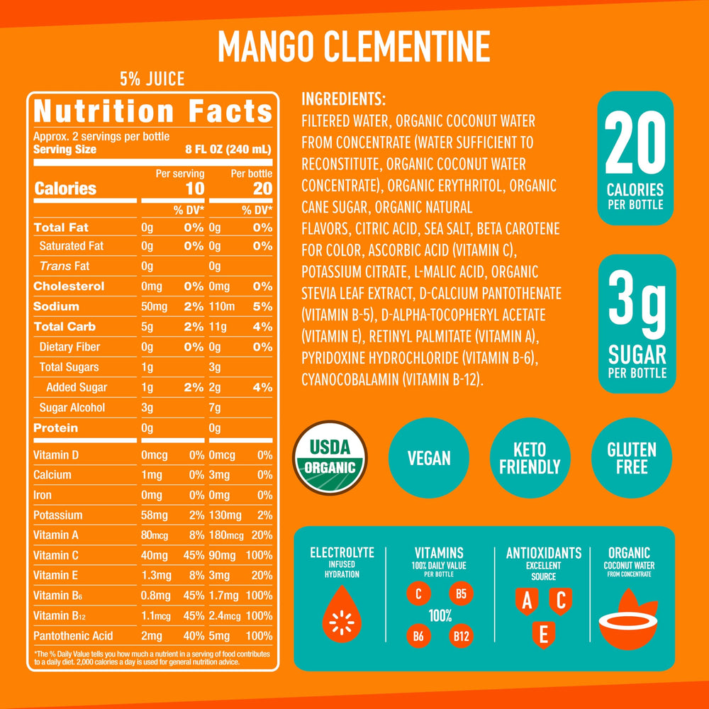 ROAR Organic Mango Clementine being poured for active hydration.