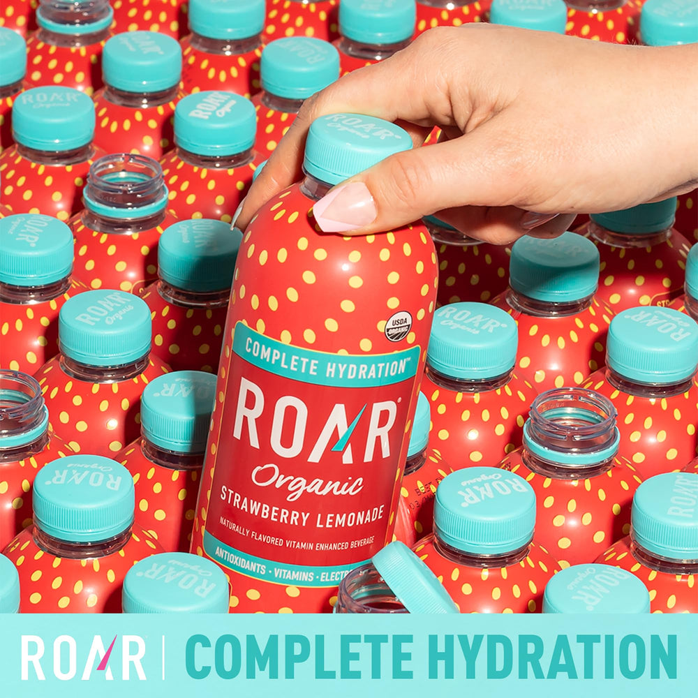 ROAR Organic ingredients include coconut water and sea salt for balanced electrolytes.